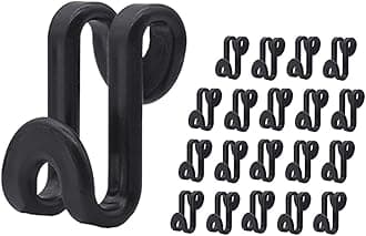 60 Pcs Clothes Hanger Connector Hooks, for Velvet Huggable Hangers, Wooden Hangers, Heavy Duty Space Saving for Closet (Black,60)