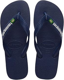 Men's Brazil Logo Flip Flop Sandal, Navy Blue, Brazil 43/44, US 11-12