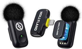 LARK A1 Wireless Mini Microphone for iPhone15/16 & Android, Pure Sound, Noise Cancelling, Magnetic Microphone for YouTube, TikTok, Podcast, Vlogging for Lightning(2TX+1RX)