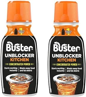 Kitchen Plughole Unblocker (Pack of 2 x 150g) Fast-Acting Sink Unblocker Dissolves Fat, Food & Debris, Drain Cleaner Clears Blockages in Kitchen Sink Pipes - Made in UK