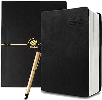 Lemical 720 Pages Thick Journal with Gift Box & Pen, Thick Leather Journal Notebook Writing Journal Notebook With Pen & Gift Box Lined Paper Travel Diary Ideal Gift for Anniversary Birthday Holiday