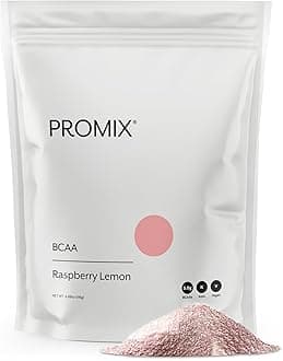 Promix BCAA Post-Workout Energy Powder - 5g Micronized BCAAs, Sugar Free, Plant Based, Vegan, Keto - Raspberry Lemon - 30 Servings (Pack of 1)