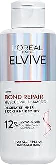 L'Oréal Paris Pre-Shampoo Treatment For Damaged Hair, Elvive Bond Repair With Citric Acid Complex, Intensive Bond Builder For Strength And 98% Less Breakage, Restores Original Strength And Shine