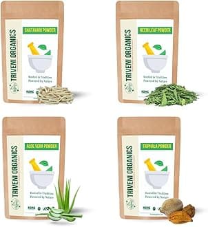Triveni Organics PCOS Hormonal Balance 400gm | Shatavari Powder, Neem Leaf, Aloe Vera & Triphala | Ayurvedic Support for Hormonal Balance, Women's Wellness & Menstrual Health