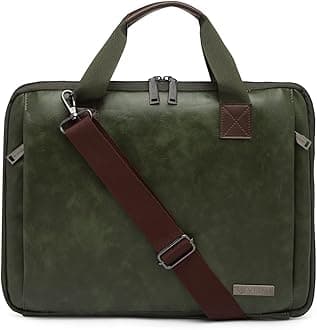 VISMIINTREND Leather Laptop Bags for Men & Women, Office/Travel, Laptop Messenger/Briefcase Bag, Stylish, Fits 13/14/15.6 Inch Laptop, Macbook Bag | Corporate Gifts for Men