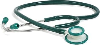 RCSP Stethoscope for Medical Use, Standard Whitetone I for Medical Students and Nurses Staff I Acoustic Plastic Chest Piece I Clear Sound Lightweight Stethoscope (Green)