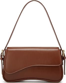 Shoulder Bag for Women Y2K Crossbody Purse PU Leather Underarm Handbag 2 Adjustable Strap for Daily Commute Travel