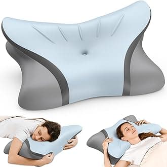 Cervical Neck Pillow - Cooling Pillow for Neck Pain Relief, Ergonomic Side Sleeper Pillow for Sleeping, Contour Memory Foam Pillows for Neck Support, Orthopedic Bed Pillow for Back Stomach Sleepers