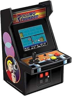 My Arcade Micro Player Mini Arcade Machine: Rolling Thunder Video Game, Fully Playable, 6.75 Inch Collectible, Color Display, Speaker, Volume Buttons, Headphone Jack, Battery or Micro USB Powered