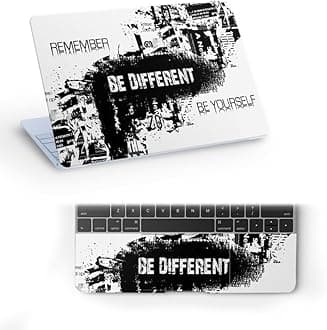 Be Different Top+Wrist Pad Vinyl Laptop Skin/Sticker/Cover for 14 Inches Laptops Laminated-Removable-HD Quality Compatible for Hp-Dell-Sony-Lenovo-Asus etc.(13.8x9.6 Inches)
