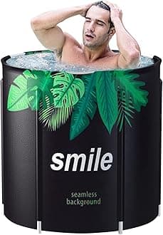 Small Space Portable Foldable Soaking Bath Tub for Adults, Japanese Style for Shower Stall, Ideal for Hot or Ice Bath