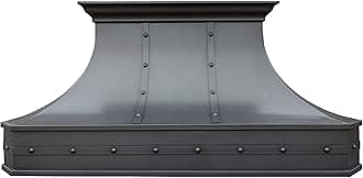 SINDA 48"W x 42"H 99.9% Pure Virgin Copper Range Hood Handcrafted by Artisans, Includes SUS304 Commercial Grade Vent, Lighting, Fan Motor and Baffle Filter, Smooth-Oil Rubbed Bronze, H3STRSOW4842