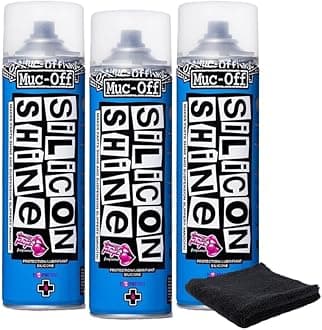 Muc-Off Silicon Shine 500ml, 3-Pack | Quick-Dry & Dirt-Repellent | Enhances Metal, Plastic & Rubber | Suitable for Bicycles, Motorcycles, ATVs & UTVs