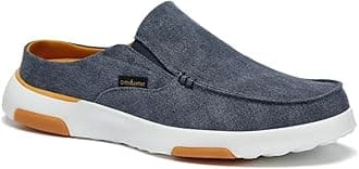 OrthoComfoot Men's Loafers & Slip-ons,Plantar Fasciitis, Foot and Heel Pain Relief,Orthopedic Casual Slippers Diabetic Bunions Boat Shoes, W1-denim, 12