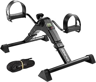 SMB-100_B Series Mini Cycle Pedal Exerciser with Fixing Strap, Adjustable Resistance, and Digital Display - Suitable for Light Exercise of Legs & Arms, and Physiotherapy at Home