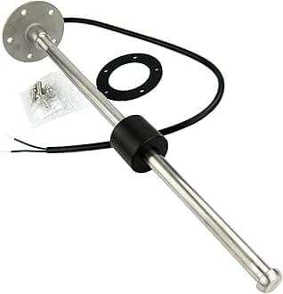 RV Marine Fuel Sending Unit, Water Level Gauge, Fuel Level Gauge, 0-190ohm Fuel Water Level Sensor Fuel Level Tank Sending Unit for Boat Truck Car RV (300mm, 5 Holes Sensor)