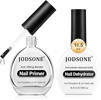 JODSONE 2Pcs 16.5ml Nail Dehydrate And Nail Primer For U V Gels Superior Bonding Professional Salons Set DIY Art Design Long Lasting Gift