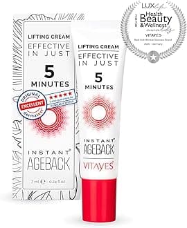 Vitayes Instant Ageback Ageless Facelift Cream for Instant Under Eye Bag Removal, Dark Circles and Fine Lines (7 ml Tube)