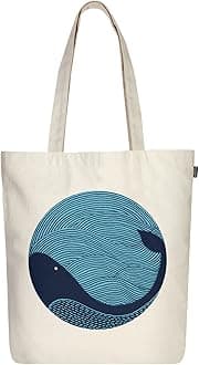 Ecoright Tote Bag for Women with Zipper, Small Tote Bag, Canvas Bag, Reusable Cotton Bag for Beach, Grocery, School & Work