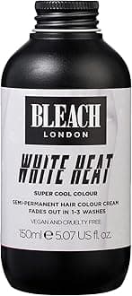 Bleach LondonWhite Heat Super Cool Color - Semi-Permanent Hair Color, Cool Neutral Blonde, Vegan, Cruelty Free, Temporary Hair Color Cream, 5.07 fl .oz