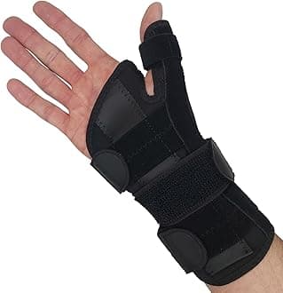 Thumb Splint & Wrist Brace | Carpal Tunnel Wrist Splint with Trigger Thumb Brace Spica | Stabilizer & Support For Tendonitis Pain, Arthritis, CMC, Tenosynovitis, De Quervain Women Men SM/MED RIGHT