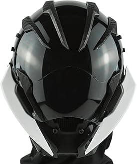 Punk Gothic Mask Helmet for Adult, Mechanical Sci-fi Gear Cosplay Costume Accessory Samurai Futuristic Helmet