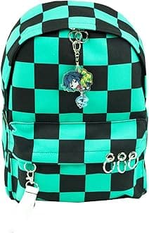 Maxer School Bag Outdoor Casual Shoulders Backpack Demon Slayer Travel Daypacks for Women Men Teens Kids
