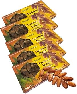 Golden Harvest: Finest Tunisian Dates with Branches - 900g Premium Selection (Pack of 5)