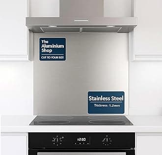 Stainless Steel 1.2mm Thick Brushed Kitchen Splashback (600mm x 650mm) [Energy Class A+++]