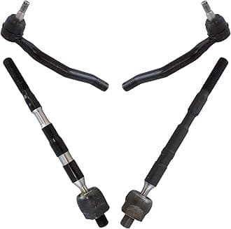TRQ 4 Piece Inner & Outer Tie Rod End Kit Driver & Passenger Sides Compatible with Nissan Quest