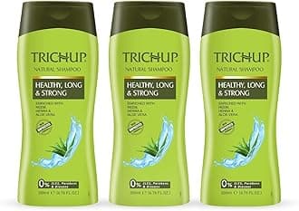 TRICHUP Healthy, Long and Strong Hair Shampoo with The Natural Goodness of Aloe Vera, Neem and Henna (200ml) -Pack of 2