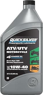 Quicksilver 10W-40 Synthetic Blend ATV, UTV, Motorcycle Oil, 1 Quart