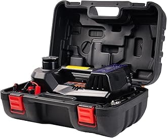 DC 12V Electric Hydraulic Car Jack with Digital Tire Inflator and LED Light Car Tyre Kit | Weight Capacity 5 Ton |JCJDI5TB (Height Upto 17.7 Inches)