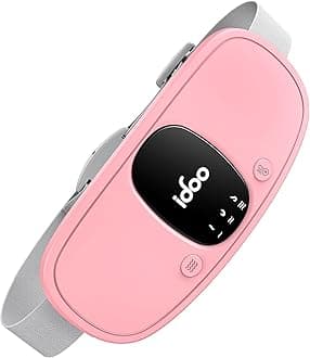 Portable Heating Pad Belt, Birthday Day Gifts for Women Mom Her, Rechargeable Warmth Waist & Abdomen Wearable Heated Wrap, 3 Heat & Vibration Modes, Auto Shut-Off, Pink