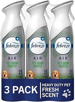 Febreze Air Mist Air Freshener Spray, Odor-Fighting Room Spray, Air Fresheners for Home and Bathroom and Kitchen, Aerosol Can, HD Pet Odor Fighter Scent, 8.8oz (Pack of 3)