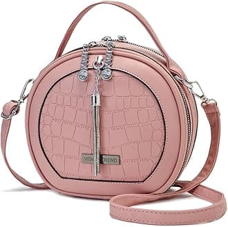 VISMIINTREND Stylish Vegan Leather Sling Hand Bag for Women | Shoulder Bags | Satchel | Round | Side | Crossbody | Ladies Purse |Office| Travel | Birthday | Wife | Diwali | Gift | Branded | Latest,,