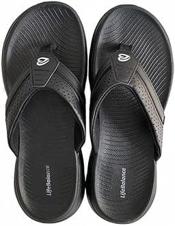 LifeBalance Comfortable Foot Massage Slipper with Arch Support for Pain Relief, Orthopedic Slippers