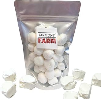 Freeze Dried Candy Vanilla Salt Water Taffy 2 oz - Cut To Bite Sized Pieces - Ships In Box - Deliciously Crunchy, Intense Flavor, Lightweight Snack (Vanilla)