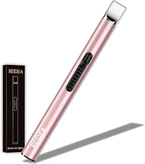 Candle Lighter Long USB Rechargeable Arc Windproof Flameless with Safety Switch Buttom for Home Kitchen BBQ Camping Stove