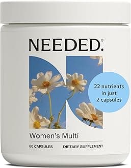 Multivitamin for Women with 22 Vitamins, Minerals and Antioxidants - Daily Womens Multivitamin - Vitamin B12, B6, D3 4000IU, Choline, Biotin, Magnesium, Folate and More (60 Count)