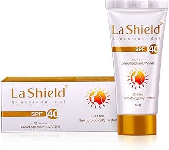 La Shield SPF 40 PA+++ Mineral Sunscreen Gel | Superior Matte Finish | Oil-free | Lightweight | No white cast | For Acne Prone, Oily or sensitive skin |Dermatologist Prescribed | 50g