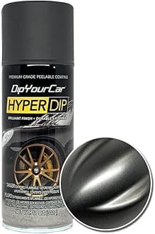 DipYourCar.com HyperDip Paint - Can of Sprayable Automotive Dip Coat - Removable Peelable Paint Protection for Cars - Anthracite Grey Satin Metallic Coat Spray