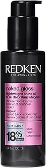 Naked Gloss Shine Hair Oil - Adds Shine & Enhances Color Vibrancy, Lightweight Heat Protectant, Frizz Control, Infused with Omega-9, For Dull or Color-Treated Hair