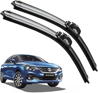 CARNYX Frameless Windshield Wiper Blades, Front Car Wipers Set of 2, Noise-Free, Durable Performance Compatible with (Maruti Baleno (D-21,P-18))