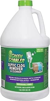 Green Gobbler EMERGENCY Septic Sludge Remover - Septic Tank Clog Remover Treatment for Clogs, Back-Ups & Foul Odors, and Overflow Prevention - 1 Gallon
