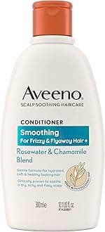 Aveeno Scalp Soothing Haircare Smoothing Conditioner, Rosewater & Chamomile Blend, Colloidal Oat, Frizzy & Flyaway Hair, Soothes Dry, Itchy & Flaky Scalp, Clinically Proven, Sulfate Free, 300ml