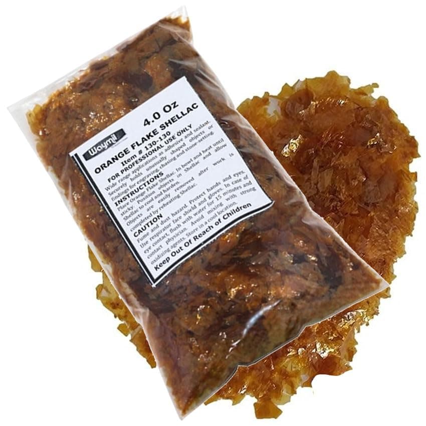 Orange Flake Shellac 4 Oz