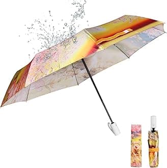 Umbrella Windproof Travel Umbrellas for Rain - Easy Auto Open Close, Durable & Compact Umbrella, Strong Metal Frame, Windproof and Waterproof Umbrella for Travel