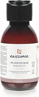 Naissance 'No Knead to Stress' Therapeutic Relaxing Massage Oil 3.5 Fl oz.100% Natural Moisturizing Oil with Grapeseed, Lavender, Ylang Ylang, Orange, Cedarwood, Patchouli and Chamomile Oils