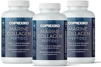 – Marine Collagen Supplement Tablets - 2000mg Hydrolysed Collagen Peptides per Serving with Added Hyaluronic Acid, Vitamin C & Minerals - for Hair, Skin & Nails - 360 Capsules 3 Month Supply